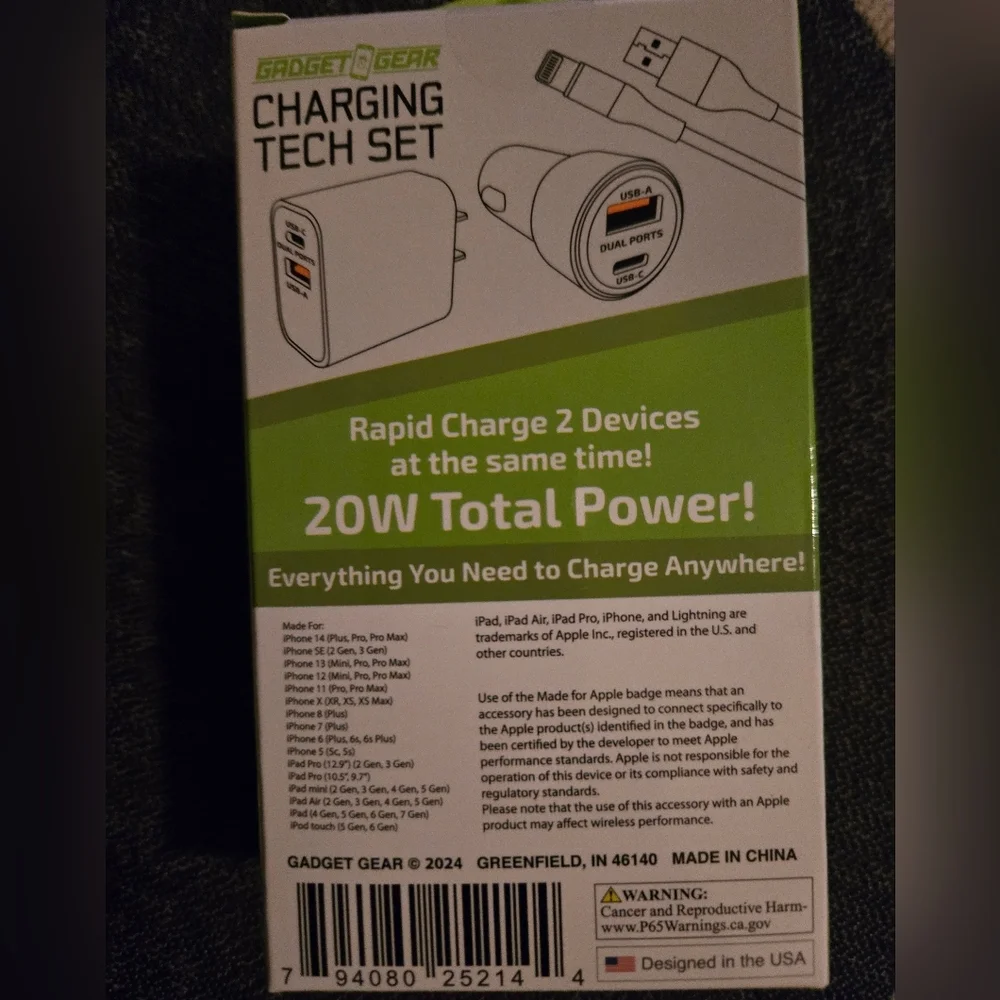 Gadget gear rapid charging 2 devices at same time charger